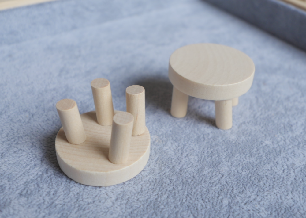 〖石頭泥小家具〗小小椅子・實木迷你板凳