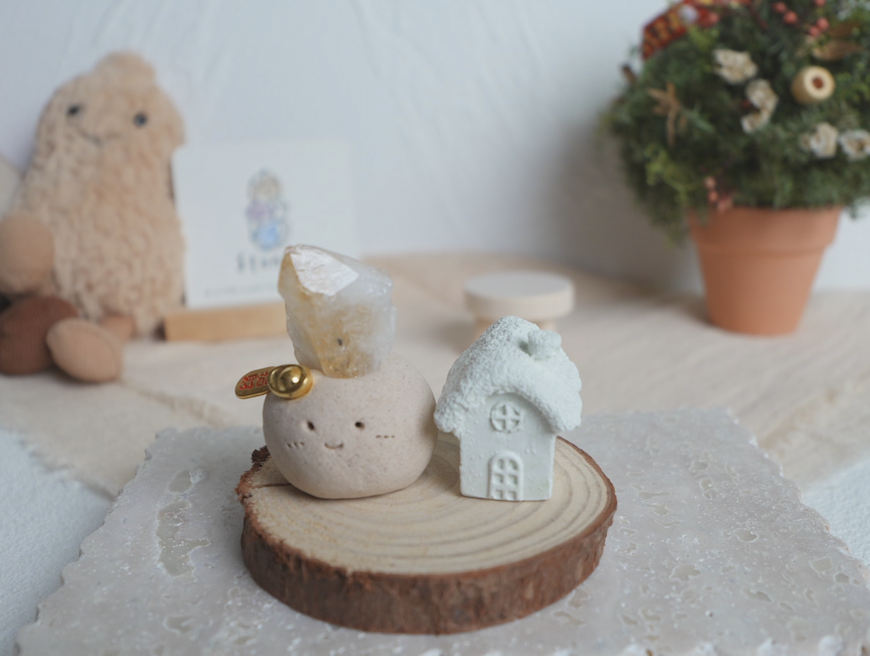 黃水晶 黃水晶 石頭泥