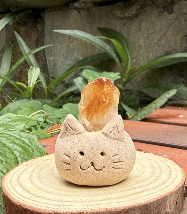 黃水晶 黃水晶 石頭泥