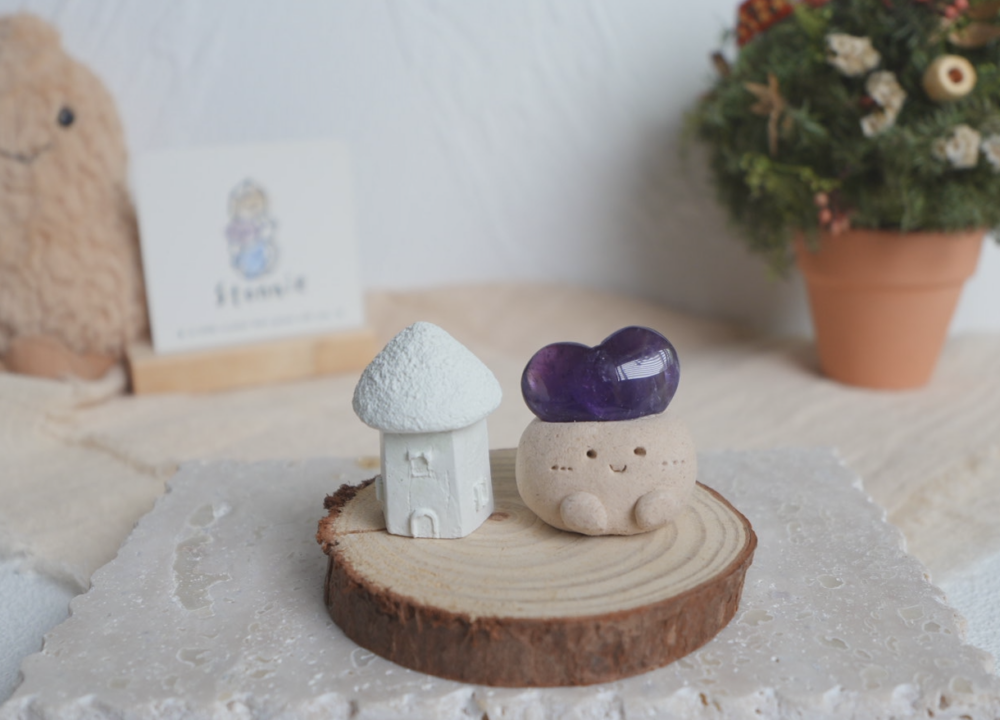 愛心 紫水晶 |愛心紫水晶 石頭泥|