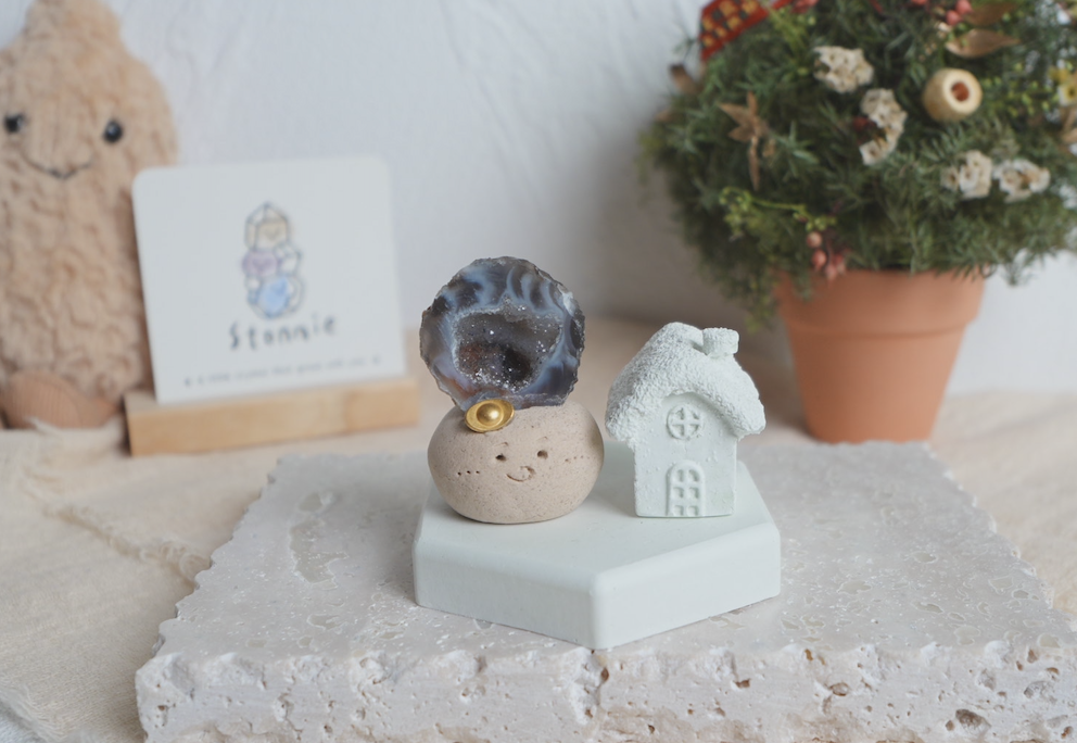 瑪瑙水晶砂糖蛋 石頭泥 巴西 |瑪瑙水晶砂糖蛋 石頭泥|