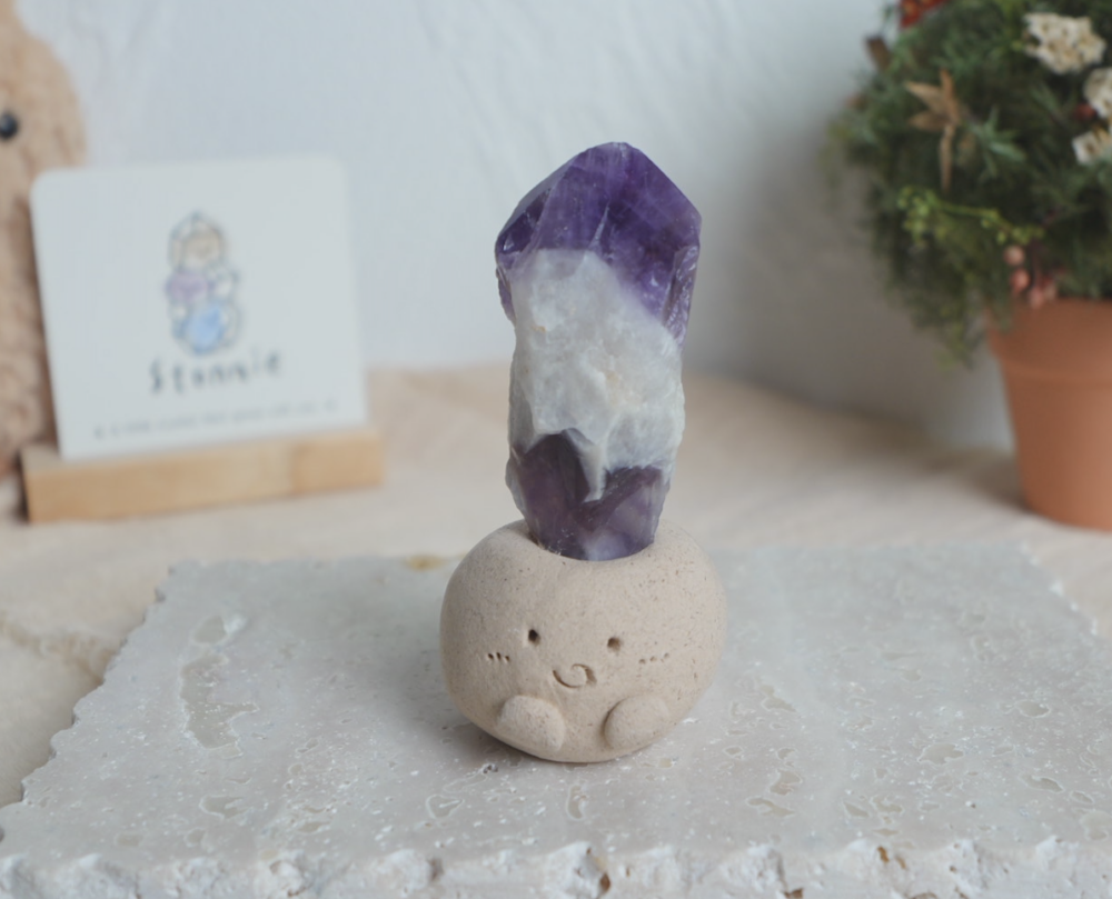 斑紋紫水晶 |斑紋紫水晶 石頭泥|