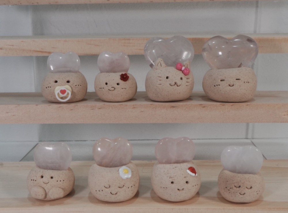 愛心粉水晶 愛心|粉水晶