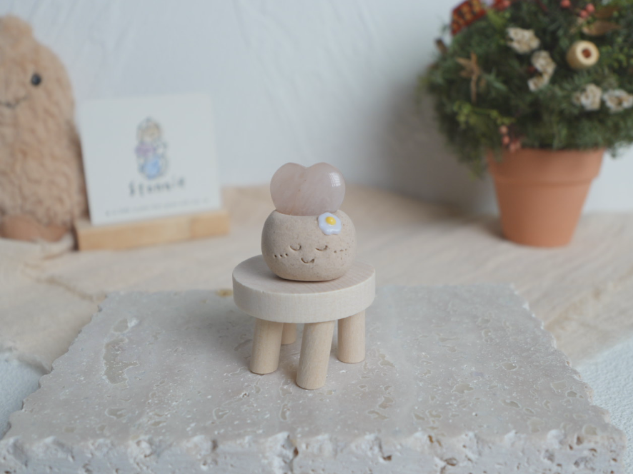 愛心粉水晶 愛心|粉水晶