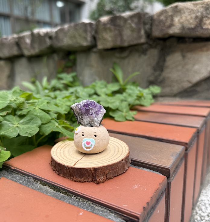 ｜紫水晶片  石頭泥｜