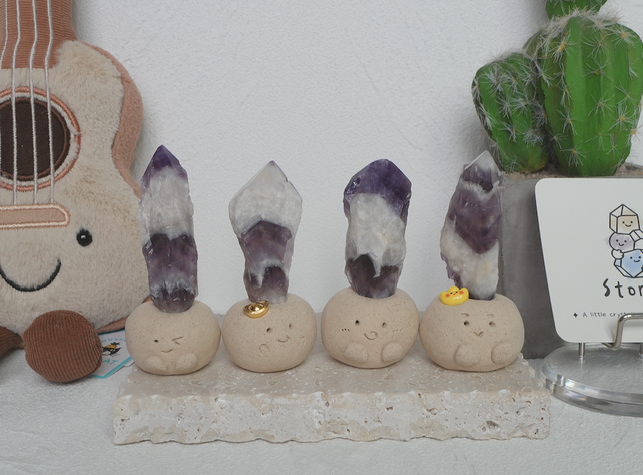 ｜斑紋紫水晶 石頭泥｜