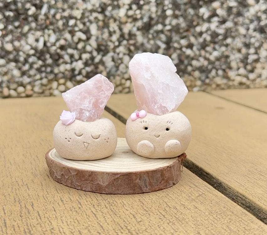 粉水晶 |粉水晶 石頭泥|內有 線香款