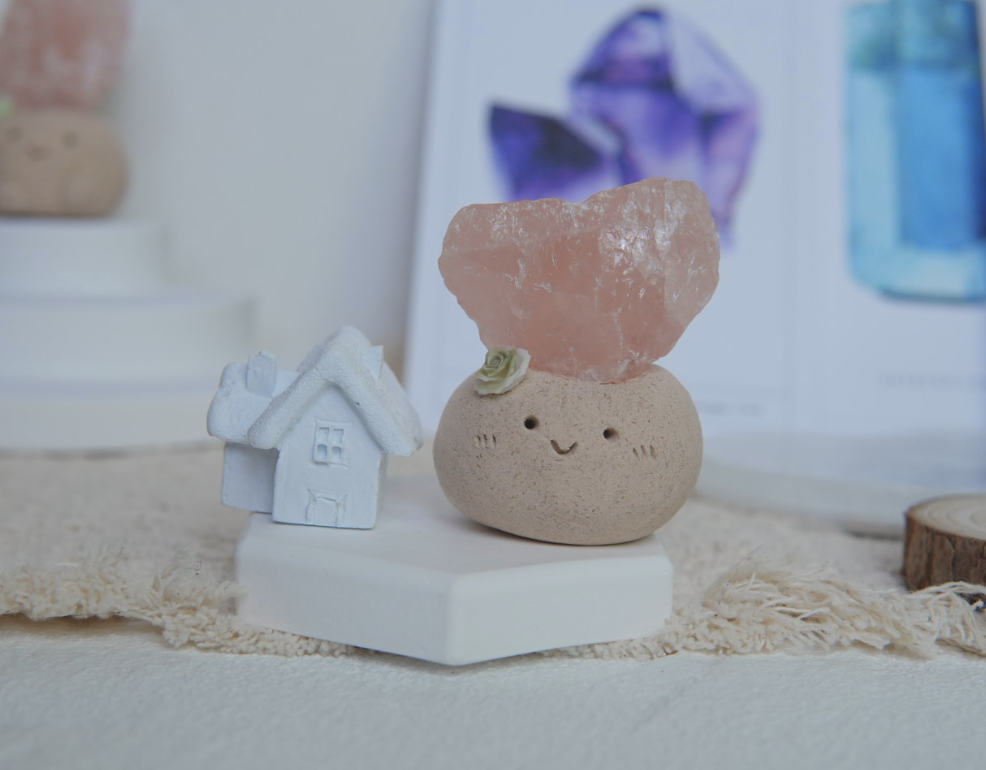 粉水晶 |粉水晶 石頭泥|