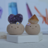 烏拉圭｜愛心紫水晶簇 石頭泥｜🧊