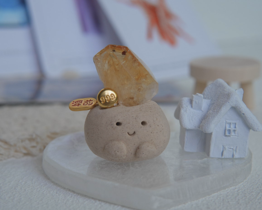 ｜黃水晶 石頭泥｜