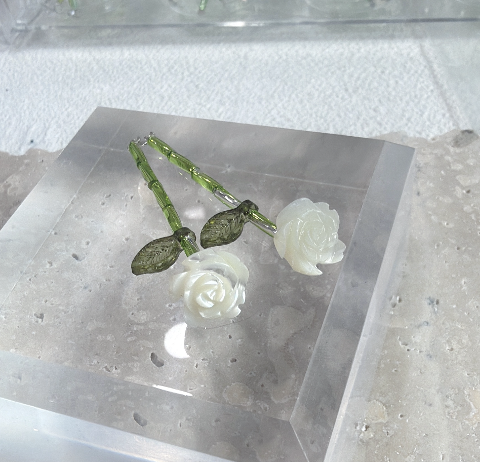 白色貝殼_玫瑰花 天然白色貝殼| 玫瑰花 🌹