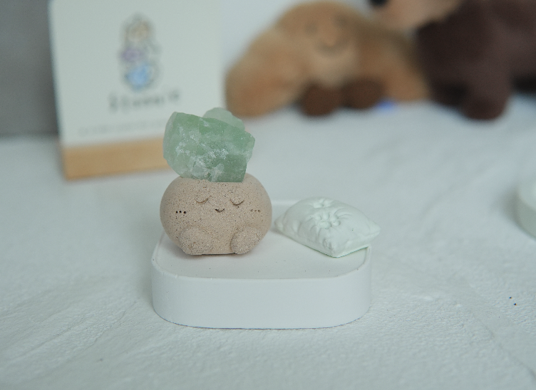 ｜藍綠螢石 石頭泥｜