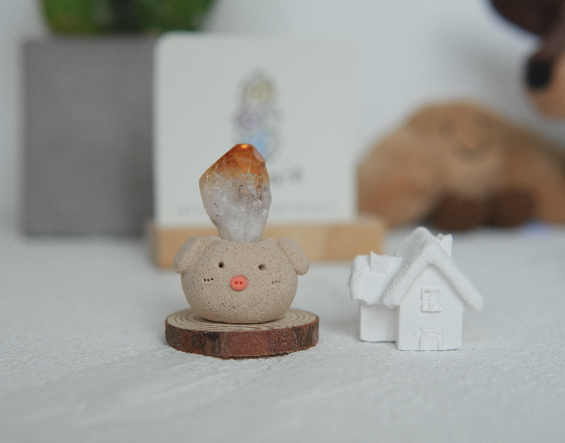 黃水晶 石頭泥