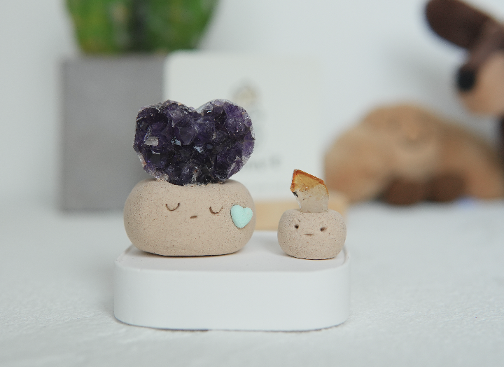 小QQ黃水晶 小QQ|黃水晶 石頭泥|💛加購💛