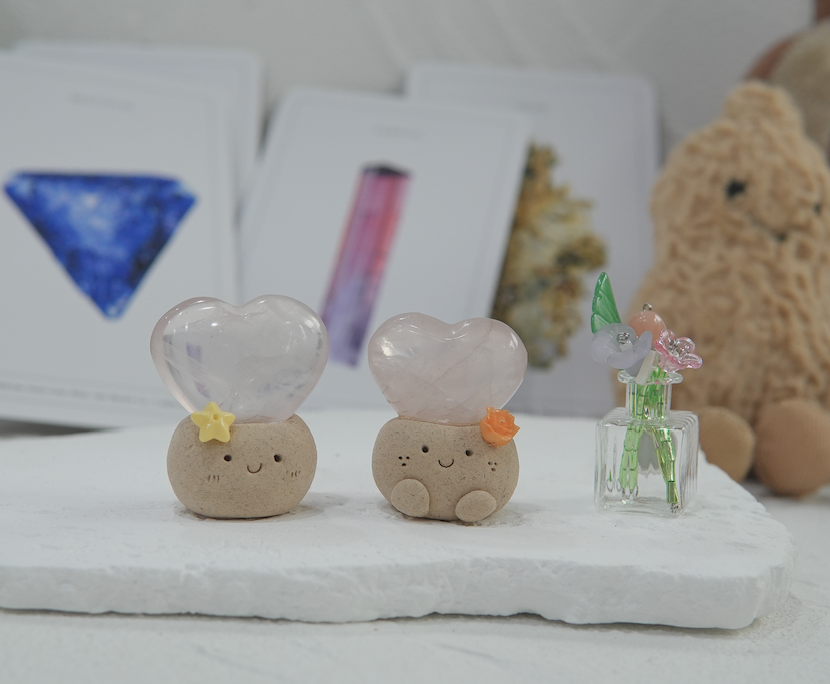粉嫩嫩｜愛心粉水晶