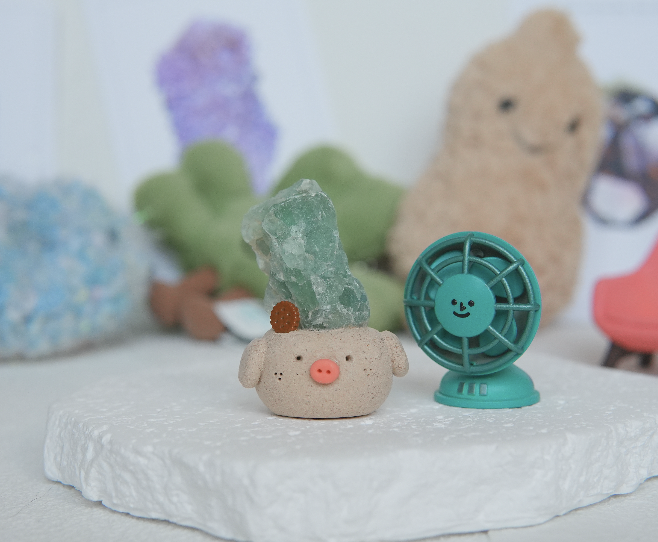 ｜藍綠螢石 石頭泥｜