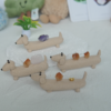 水晶 臘腸狗狗 dooooog 🦴| 黃水晶 、藍紫螢石 石頭泥 |