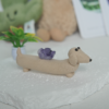 水晶 臘腸狗狗 dooooog 🦴| 黃水晶 、藍紫螢石 石頭泥 |