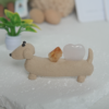 水晶 臘腸狗狗 dooooog 🦴| 黃水晶 、藍紫螢石 石頭泥 |