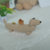 水晶 臘腸狗狗 dooooog 🦴| 黃水晶 、藍紫螢石 石頭泥 |