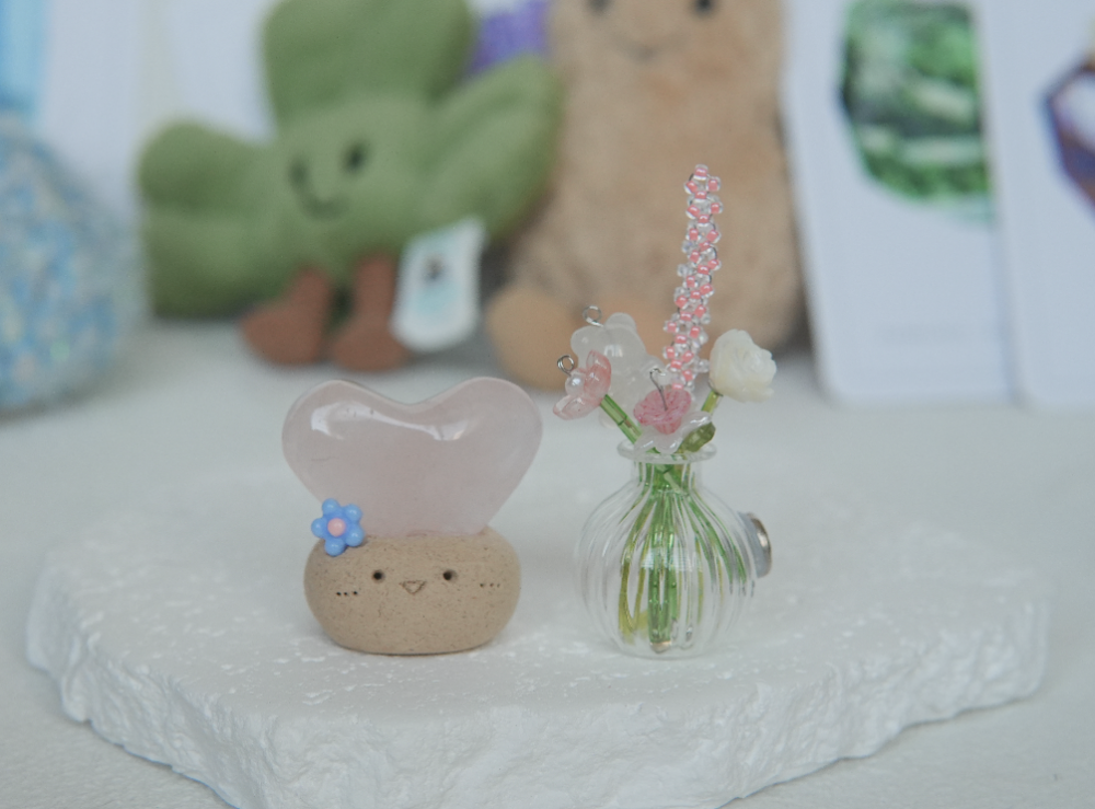 粉嫩嫩｜愛心粉水晶