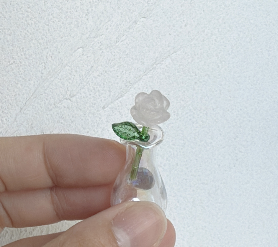 粉晶 玫瑰 天然礦石串珠小花| 粉晶 玫瑰花